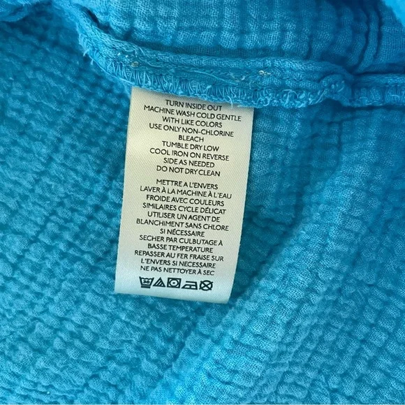 We The Free Summer Daydream Button Shirt Top Womens S Blue Long Sleeve Oversized - Picture 15 of 15